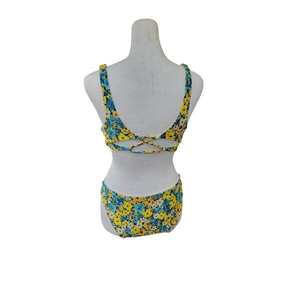 L Space Playa Bikini Swimsuit Women's Size‎ Large Daisy Diamond Two Piece Floral - Picture 7 of 15